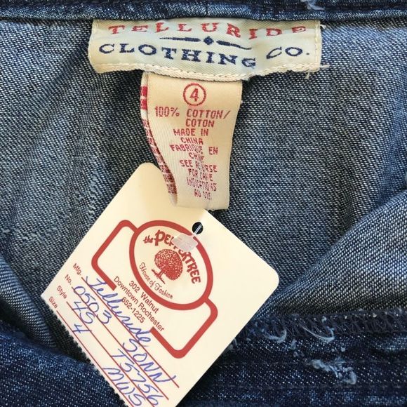 Jean Skirt STARS Frayed Hem Telluride Co NWT 4 - Picture 7 of 8